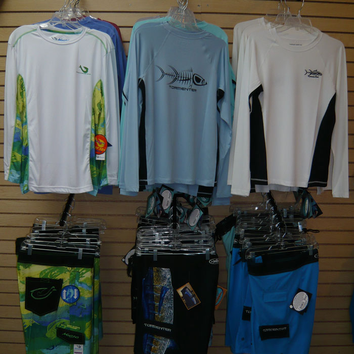 Bluffton Marine shorts and shirts in store
