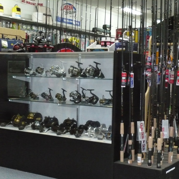 rod and reel selection at Bluffton Marine